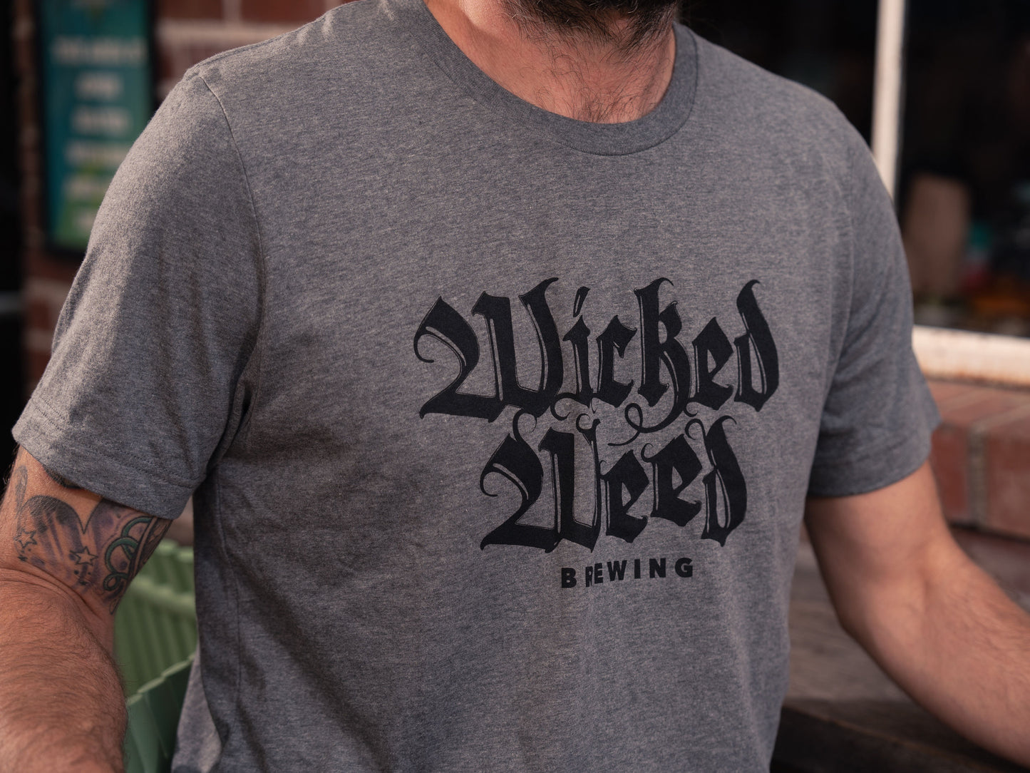Grey Vintage Logo Tee