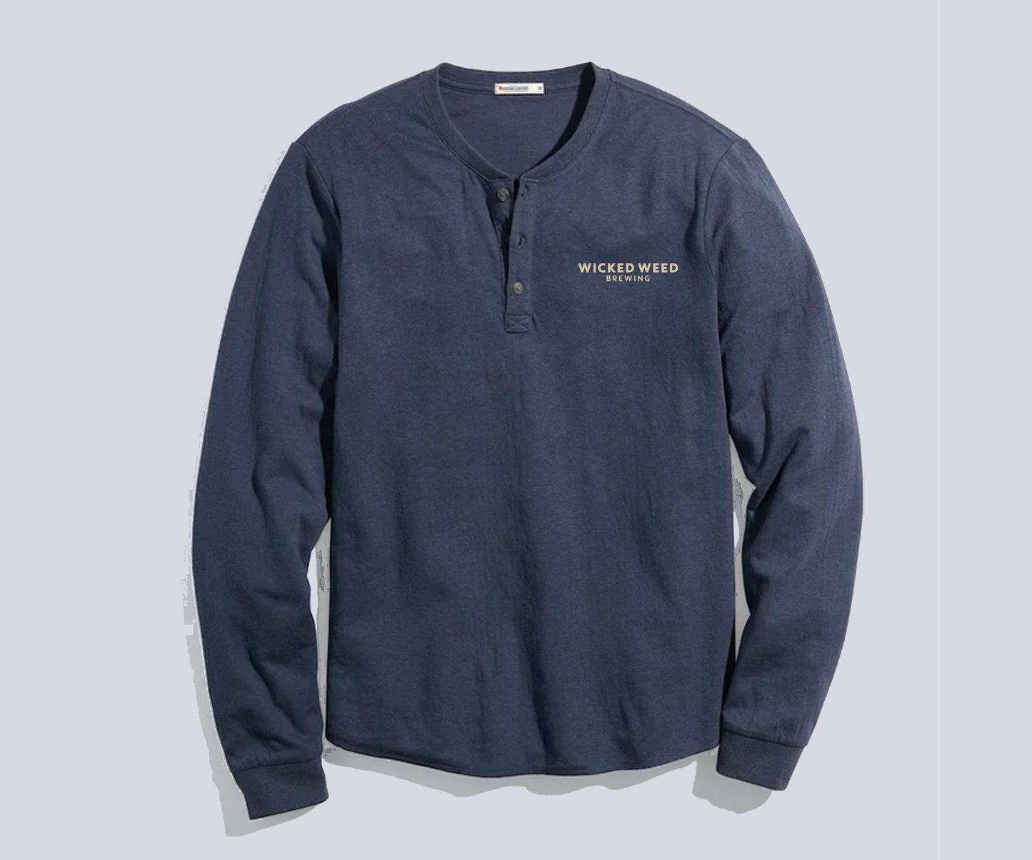 Navy Long Sleeve Henley Tee