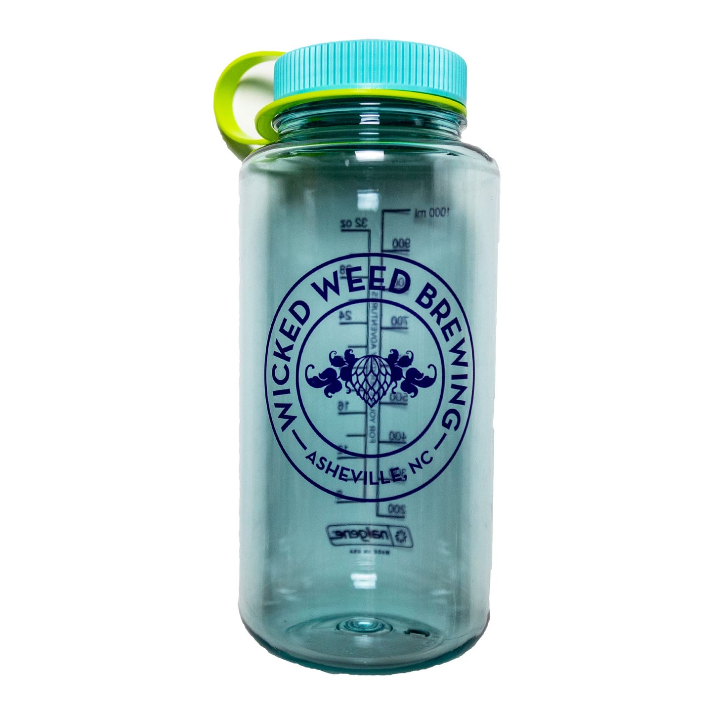 Blue Wicked Weed 32oz Wide Mouth Nalgene Bottle