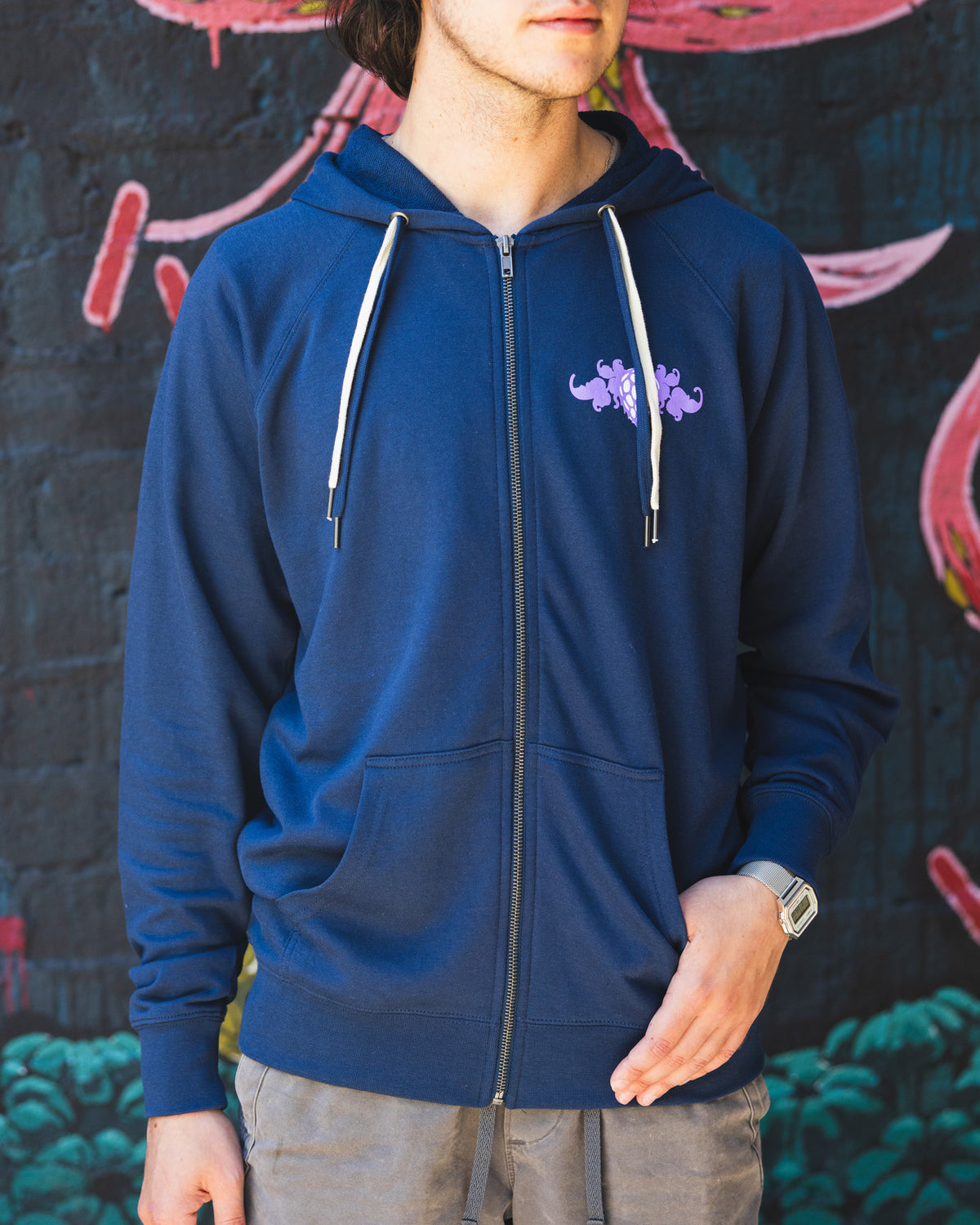 Navy Zip Hoodie